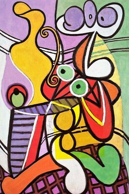 Pablo Picasso - Large Still Life with Pedestal Table Print Newly