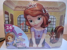 DISNEY SOFIA THE FIRST - COLLECTIBLE TIN LUNCH BOX 24 PIECE PUZZLE