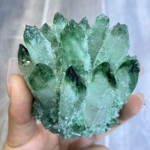 300g+New find green Phantom Quartz Crystal Cluster Mineral Specimen Gem - Picture 8 of 13