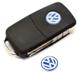 3B0-837-891-09Z VW Logo For Key Fob - Blue And White 14MM Diameter