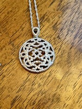 Diamond Pendant Necklace 20 Inches in Platinum Over Sterling Silver 0.15 ctw