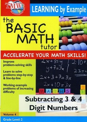 Basic Math Tutor Subtracting 3 & 4 Digit Numbers [New DVD] Alliance MOD