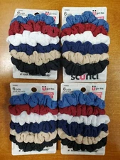 4 Packs of 6:  Scunci Mini Waffle Twisters Hair Scrunchies Assorted (9856) R8P8a