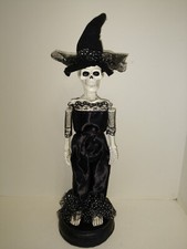 NEW Halloween SKELETON WITCH Doll Spooky Scary Table Top Decoration  20" Tall