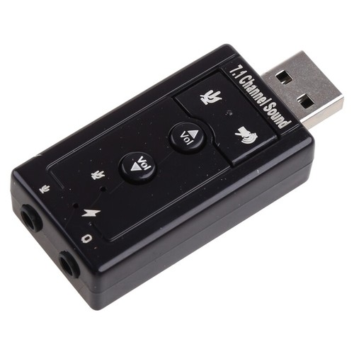 Dual Virtual 7.1Channel Surround 3D Adapter USB 2.0 External Sound Card - Afbeelding 6 van 8