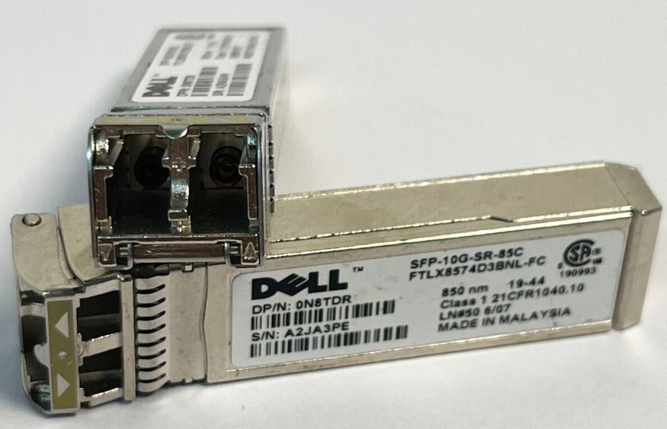 Lot (10) Dell 0N8TDR 850nm SFP10GSR85C 10Gbs sfp+ FTLX8574D3BNLFC