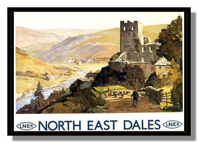 1930er LNER gerahmtes Repro-Poster Yorkshire Dales kostenlose P & P UK