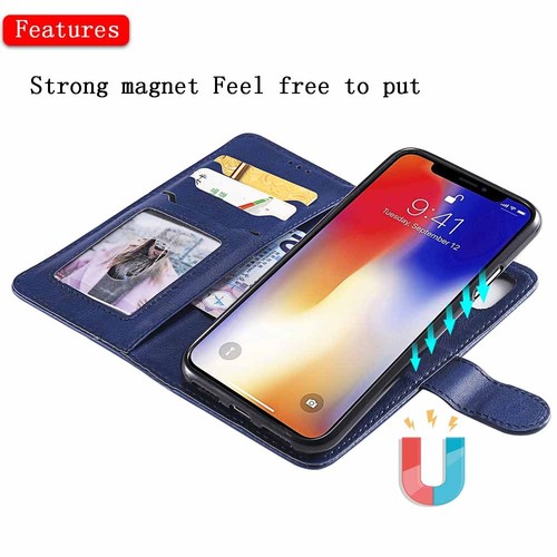 Magnetic Removable Leather Wallet Flip Case Cover For iPhone 11 6s 7 8 XR XS Max - Picture 20 of 45