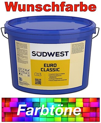 Südwest Euro Classic MIX - Dispersion Wandfarbe Innenfarbe - Wunschfarbe !