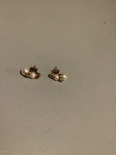 Avon snowman earrings 2004 Pearl