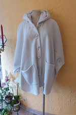 BORIS INDUSTRIES Cape Jacke Kapuze 46 48 50 52 54 NEU! wollweiß Fleece LAGENLOOK