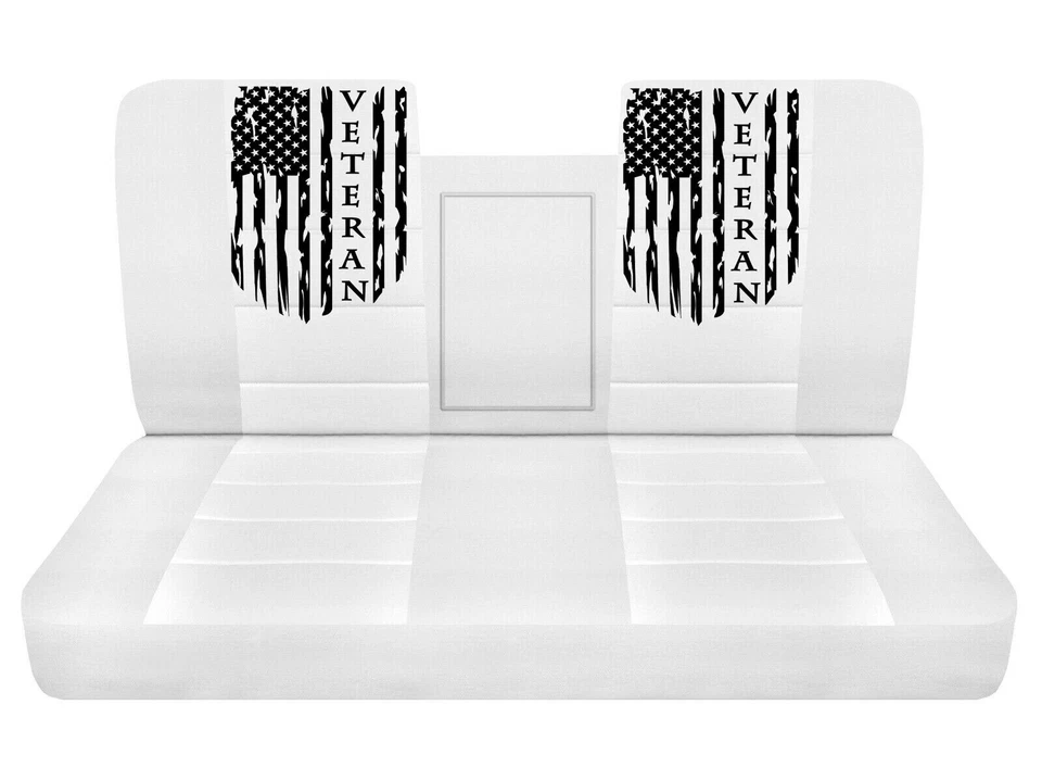 Cubiertas de asiento de banco para camioneta para Ford F150 1987-1991 bandera de veterano cubiertas de asiento de auto Foto 2 de 2