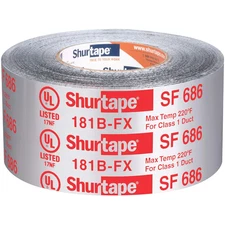 Shurtape SF 686 UL Shurmastic Butyl Foil Indoor/Outdoor HVAC Tape, 181B-FX Liste