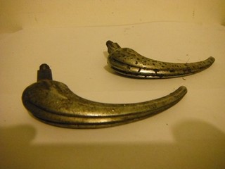 ORIGINAL (EARLY) FORDSON MAJOR TRACTOR PART CURVED BONNET HANDLES