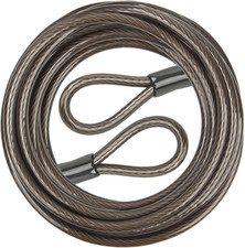 Security Cable with Loops, 10MM Heavy Duty Lock Cable, 4FT 7FT 10FT 15FT 25FT