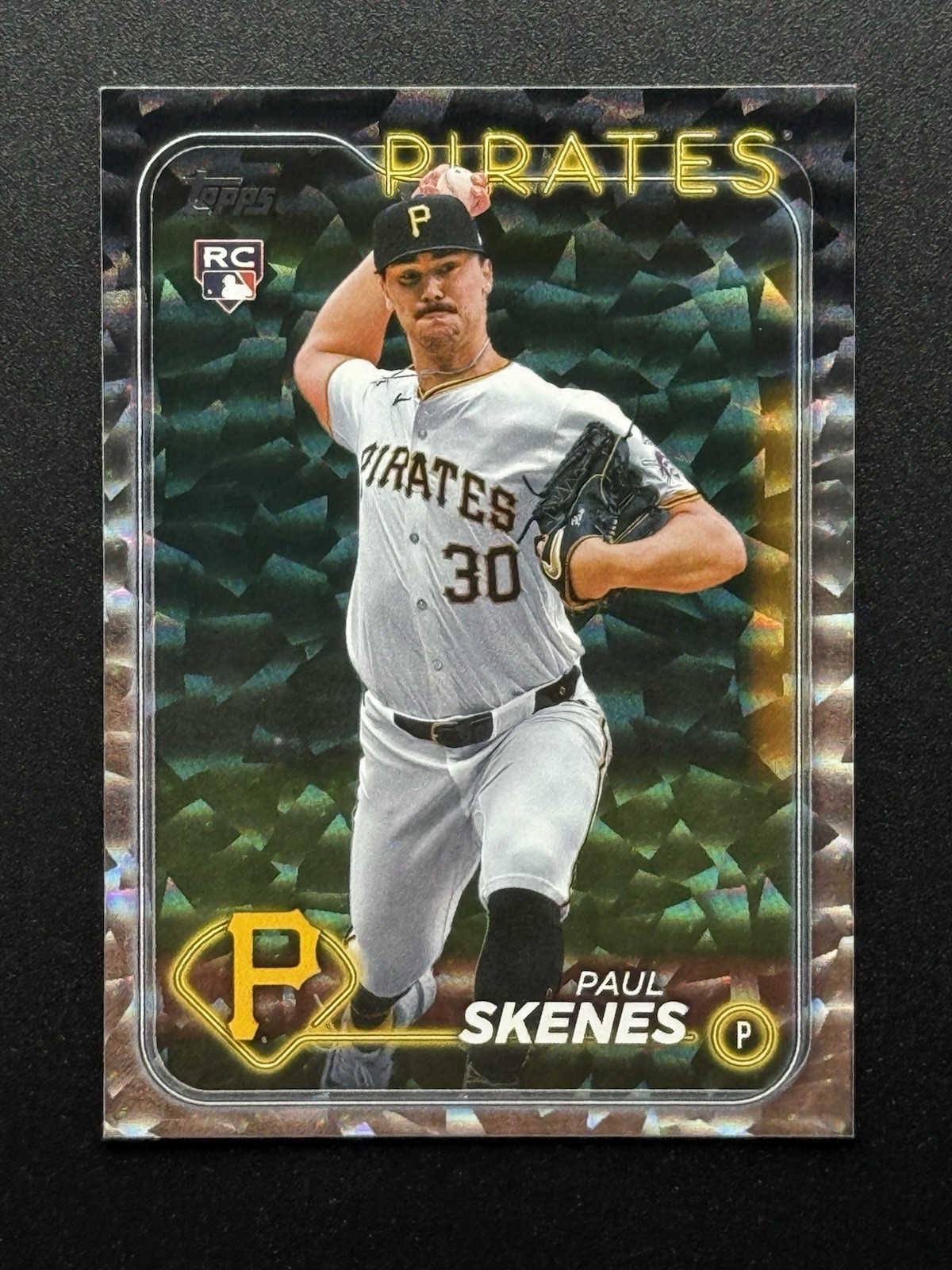 2024 Topps Update Series - Paul Skenes #US100 Silver Crackle Foilboard RC