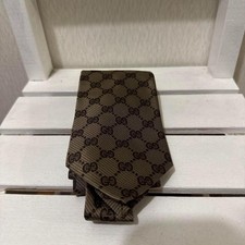Gucci GG Monogram Silk Tie Men's Classic Necktie Excellent
