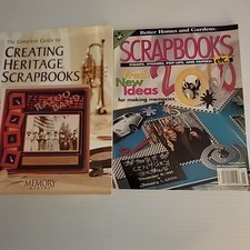 Lot of 2 Scrapbooking Books - Creating Heritage Scrapbooks  BHG Scrapbooks