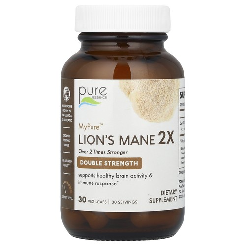 MyPure™, Lion's Mane 2X, 500 mg, 30 Vegi-Caps