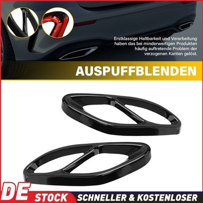 Schwarze Auspuffblenden Für Mercedes W205 S205 W213 C117 X117 Edelstahl 2 Stück