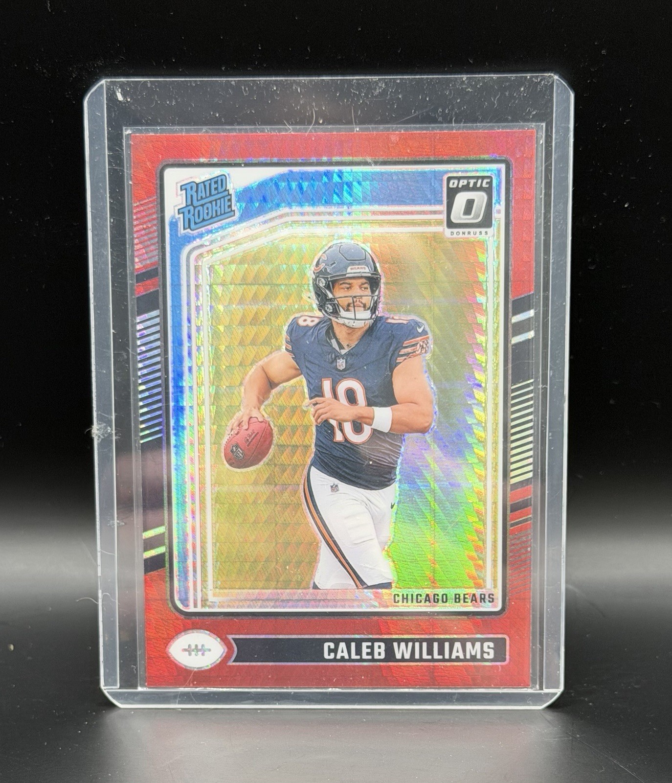 2024 Panini Donruss Optic - Rated Rookie Caleb Williams #201 Red Hyper Prizm...