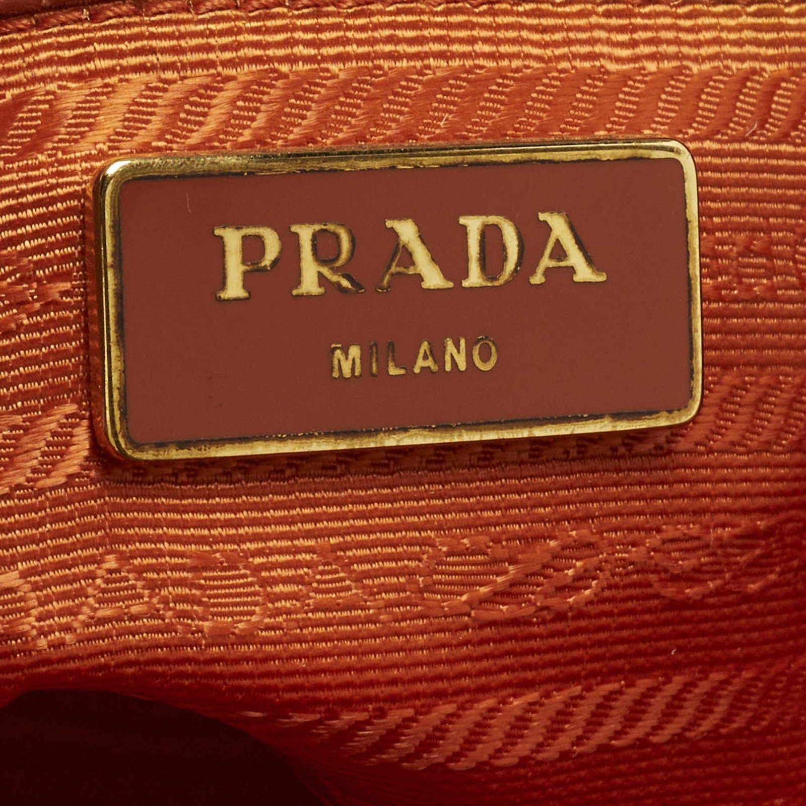 Prada Parabole Orange Saffiano Lux Leather Tote thumbnail 9
