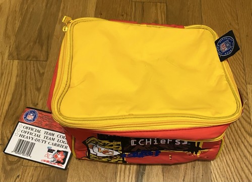 Kansas City Chiefs NFL Vintage Cooler tote Insulated Bag Lunch Box KC fan Adust - Picture 2 of 5