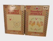 2 ~HOMESPUN STENCILS  Size 5.5X8.5 NIP HEARTS...