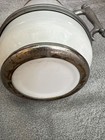 Rare Victorian Pewter & Porcelain Teapot With Branch And Leaf Motif — photo 6