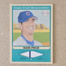 Upper Deck 2003 Play Ball Mark Prior #PB-PR1 Game-Used Memorabilia Cubs Insert