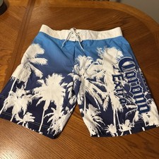 Corona Extra Beer Boardshorts - Men s Bathing Suit Size 2XL - Palm Tree Design
