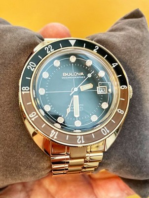 *** BULOVA Oceanographer ''Snorkel'' GMT (41mm, Ref. 97B215, vergoldet) ***