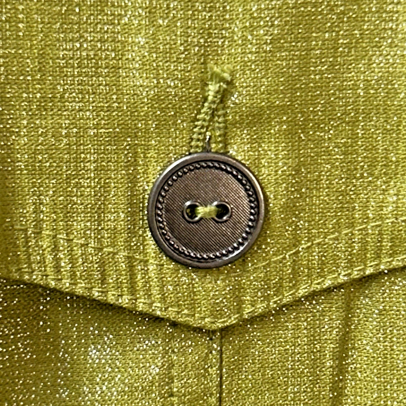 Ruby Rd Twilight Lime Metallic Light Jacket Shirt… - image 4