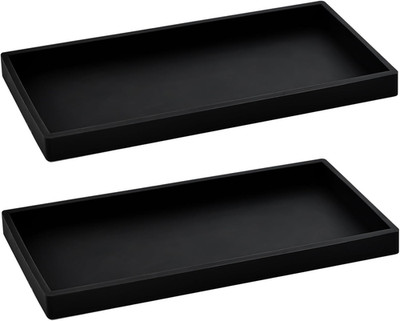 2PCS 11.8  L X 5  W Silicone Soap Dispenser Tray, Bathroom Sink Vanity Trays for