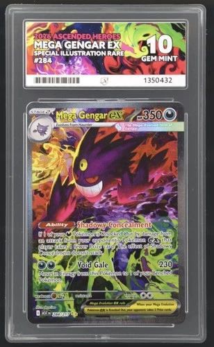Pokemon Mega Gengar Ex SIR 284/217 ACE 10 Gem Mint