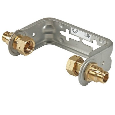 Edelstahl Wasserzählerbügel für 80mm - 110mm Zähler 1/2 Zoll - 3/4'' AG x 3/4'' IG
