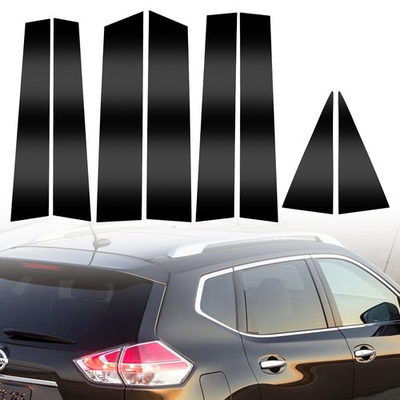 #ad #ad 8pcs Car Window Pillar Posts Accessories Glossy Black For 2014 2020 Nissan Rogue $12.98