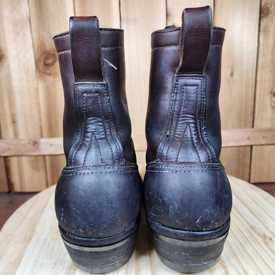 Bota Hathorn Mfg Packer Masculina Tamanho 6.5 A Couro Marrom Vibram Work EUA - Imagem 4 de 4