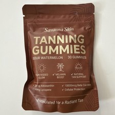 Savanna Skin Tanning Gummies, with Vitamin C  E, Astaxanthin, Beta Carotene