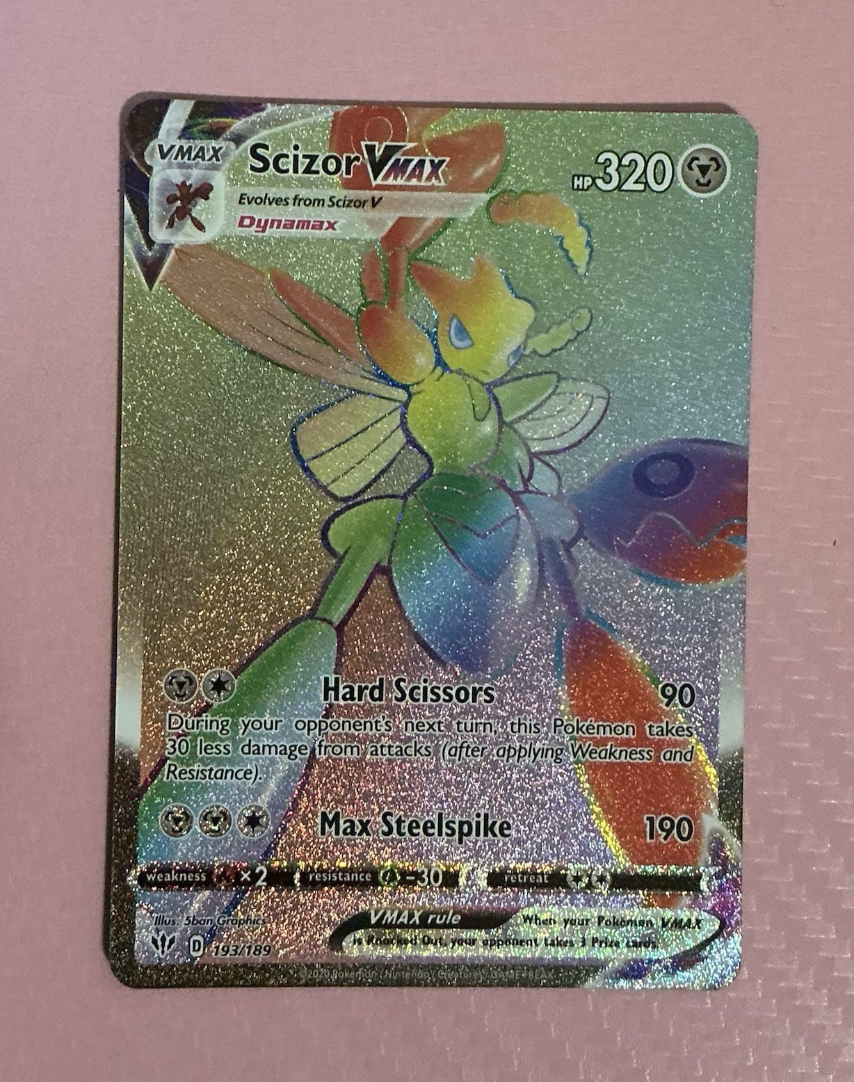 The Pokémon Company Scizor VMAX 193/189 Darkness Ablaze Holo Secret Rare EN
