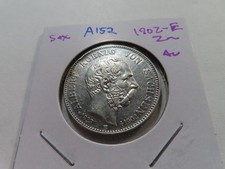 A152 German State Saxony 1902-E Silver 2 Marks AU