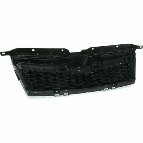 Rejilla delantera negra con moldura cromada para Subaru Legacy 2013 2014 Foto 2 de 2