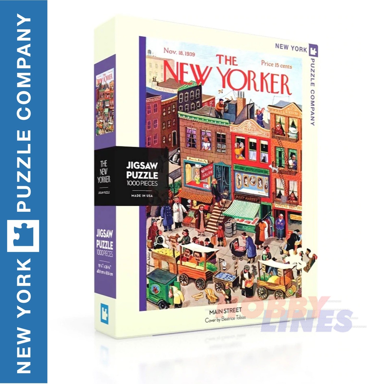 MAIN STREET New York Puzzle Company 1000pc cities random cut Jigsaw NY165