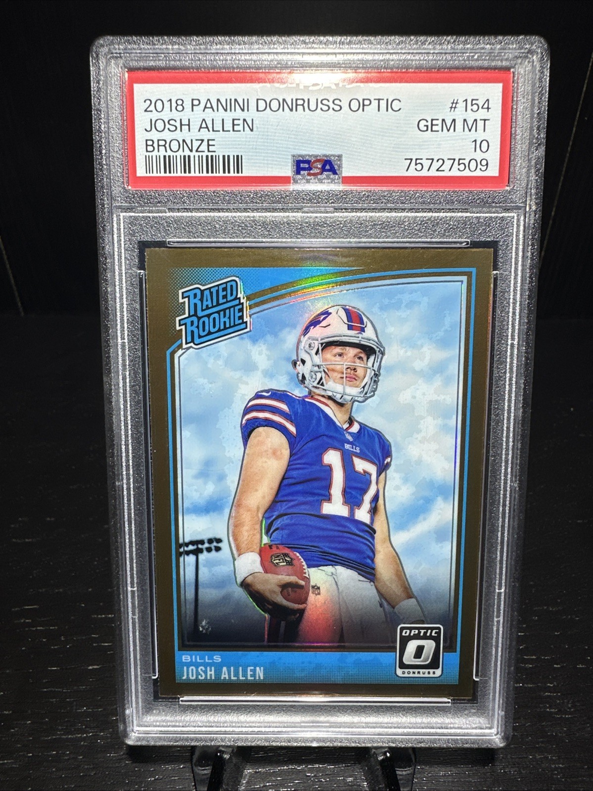 2018 Donruss Optic - Rated Rookie Josh Allen #154 Bronze Prizm PSA 10