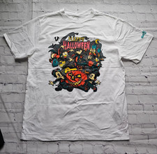 Disney Halloween White Graphic T-Shirt Walt Disney World Size M pre-owned