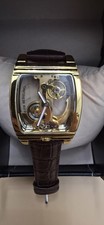 Automatic See Through Men Watch With Brown St...