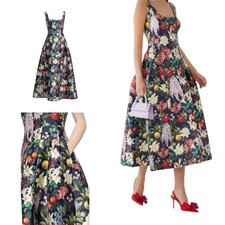SACHIN & BABI Mia Fruit and Floral Print Cocktail Tea Length Dress