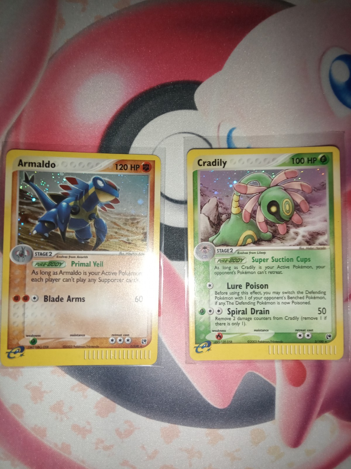 Pokémon TCG Lot Of 2 Armaldo 1/100 NM & Cradily 3/100 NM *Look @ Photos*