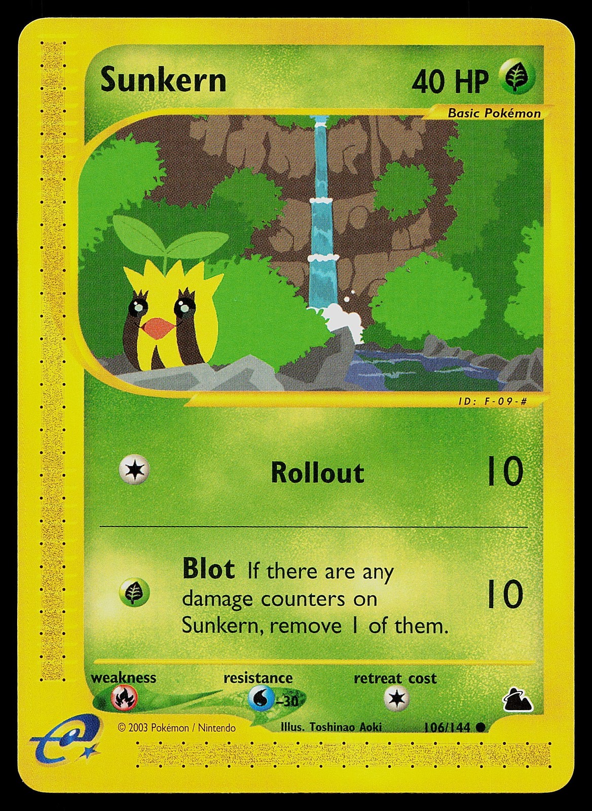Pokemon Card - Sunkern Skyridge 106/144 Non Holo