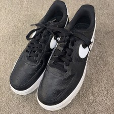 Nike Air Force 1 Low Black White GS 2023 Pebbled Size 9 Clean